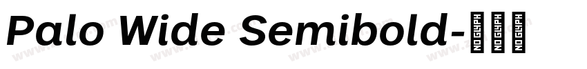 Palo Wide Semibold字体转换